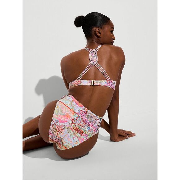 Victoria’s Secret Women’s Black Archives Beach Macrame Halter Push-Up Bikini Top - Picture 3 of 10